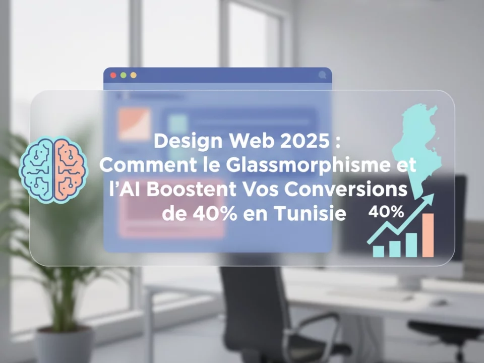 Design Web 2025 : Comment le Glassmorphisme et l'IA Boostent Vos Conversions de 40% en Tunisie